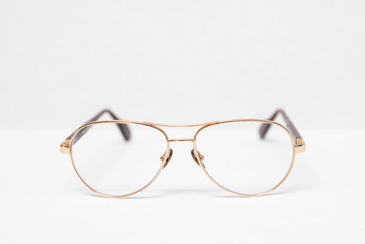 24k Gold Unisex Tortoise Rectangular Optic Eyewear