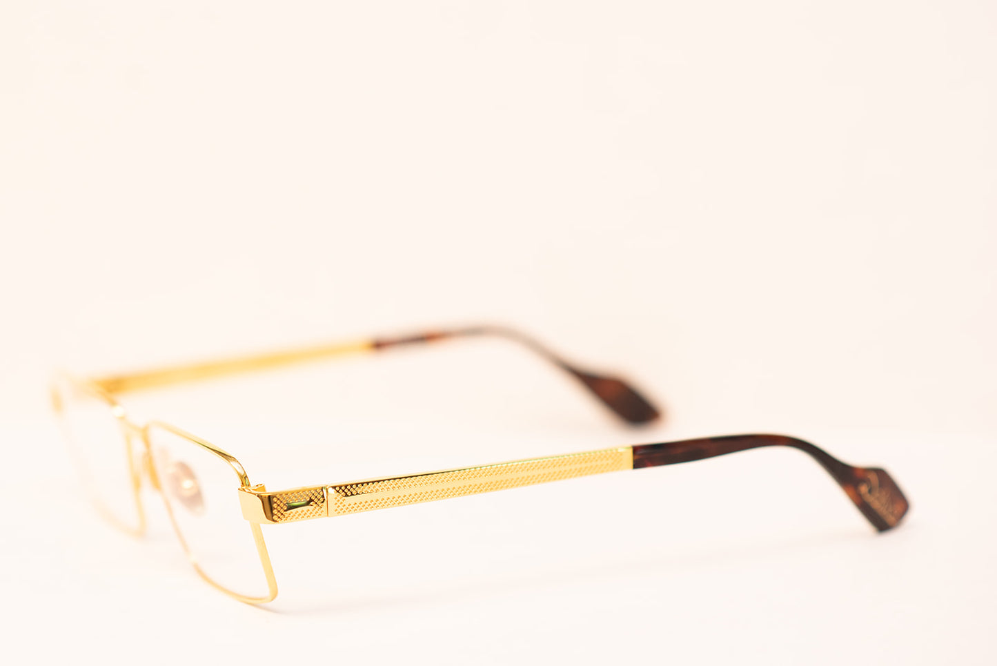 24k Gold Unisex Tortoise Rectangular Optic Eyewear