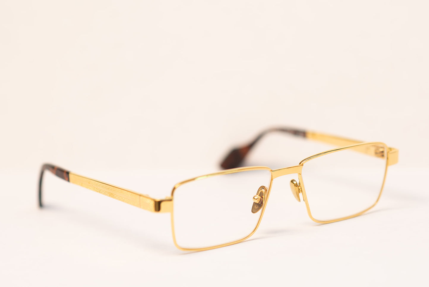 24k Gold Unisex Tortoise Rectangular Optic Eyewear