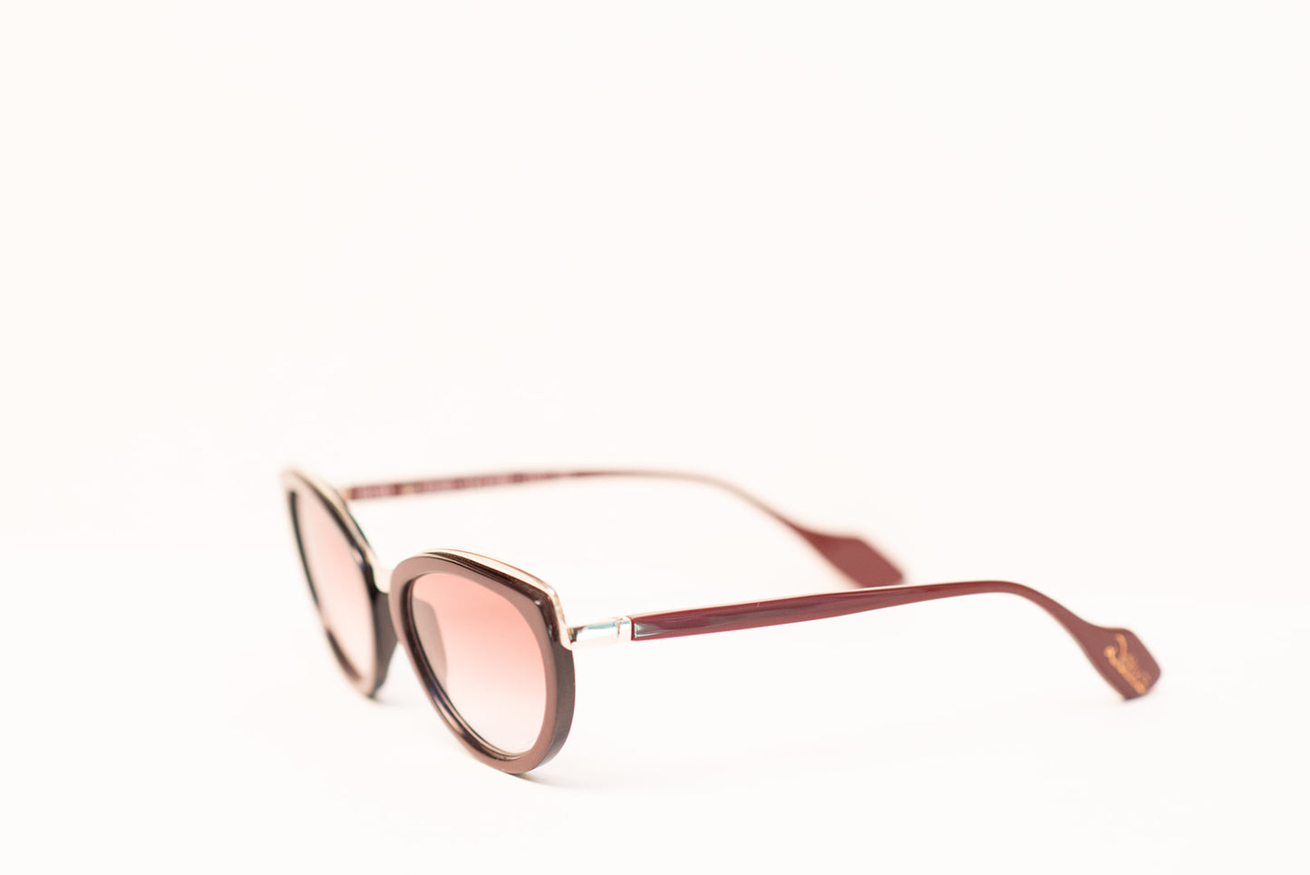 Palladium Ladies Burgundy Cat's Eye Sunglasses