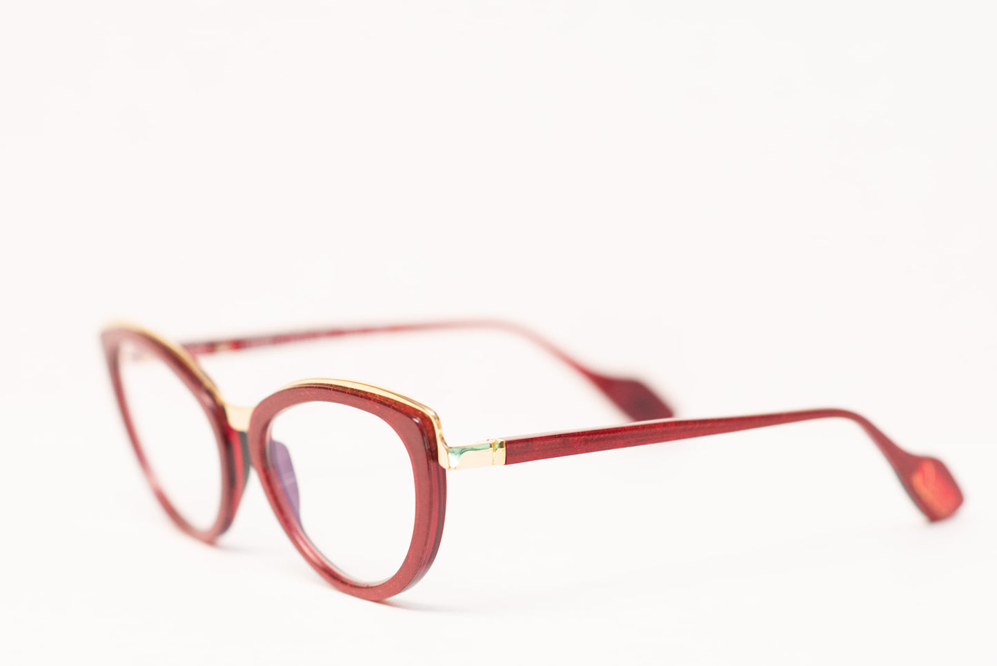 24k Gold Ladies Burgundy Optic Eyewear