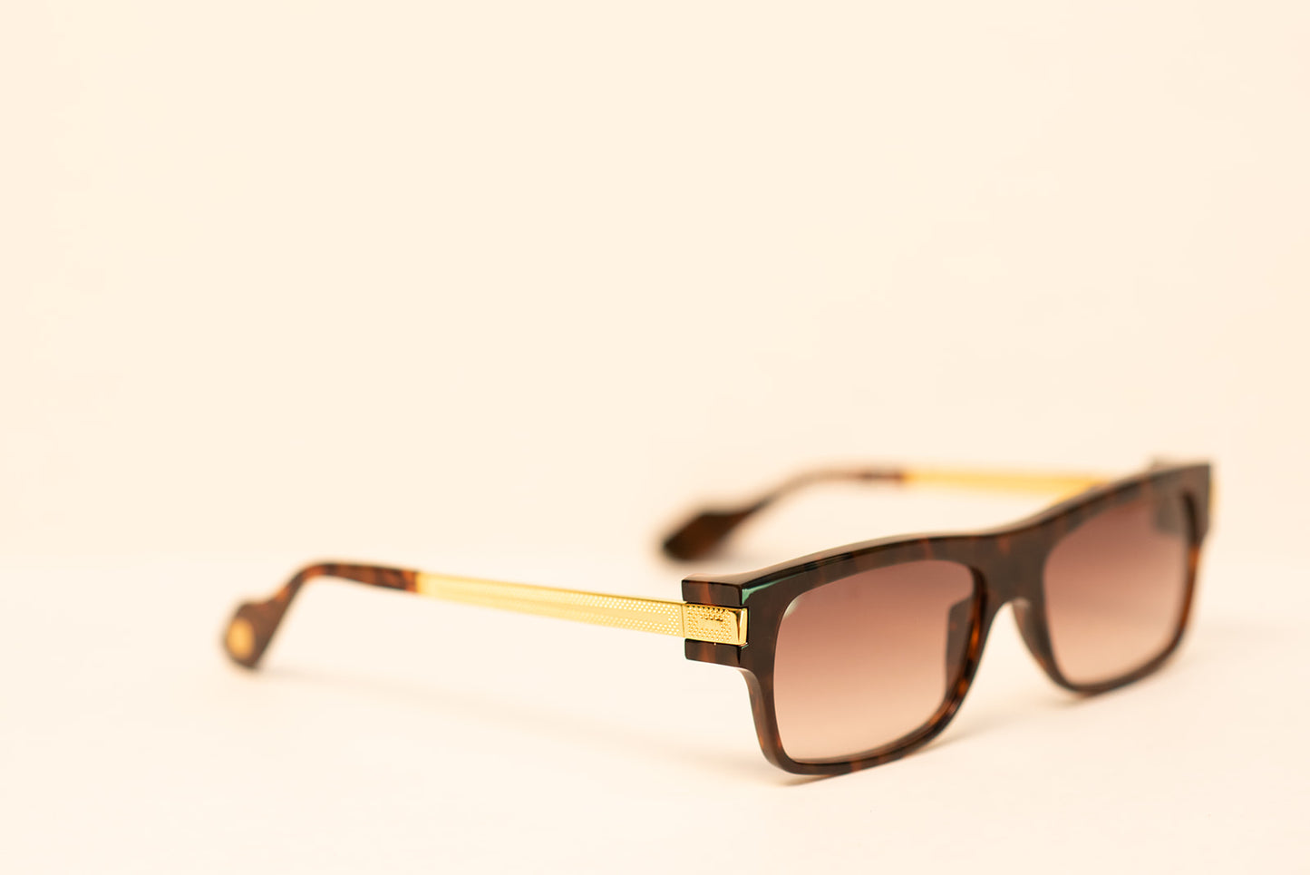 24k Gold Men's Black Rectangle Optic Eyewear