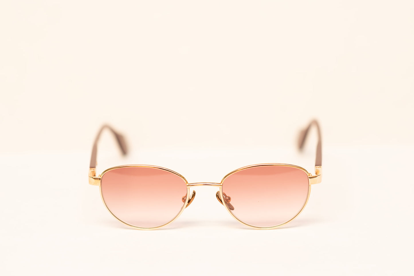 24k Pink Gold Unisex Aviator Metal Sunglasses