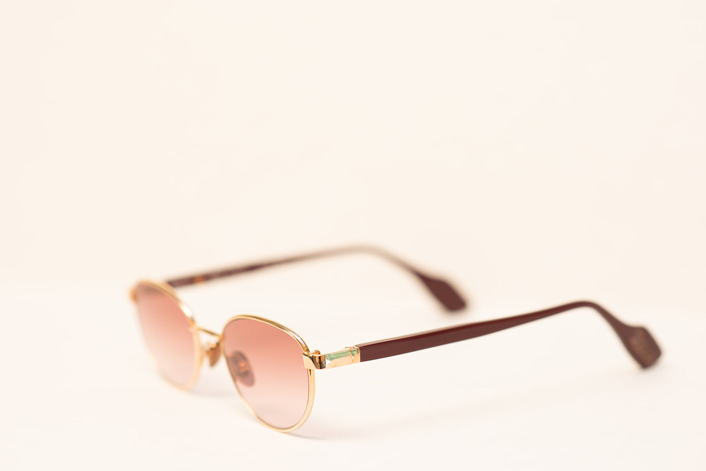 24k Pink Gold Unisex Aviator Metal Sunglasses