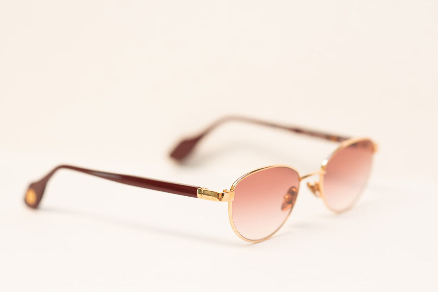 24k Pink Gold Unisex Aviator Metal Sunglasses