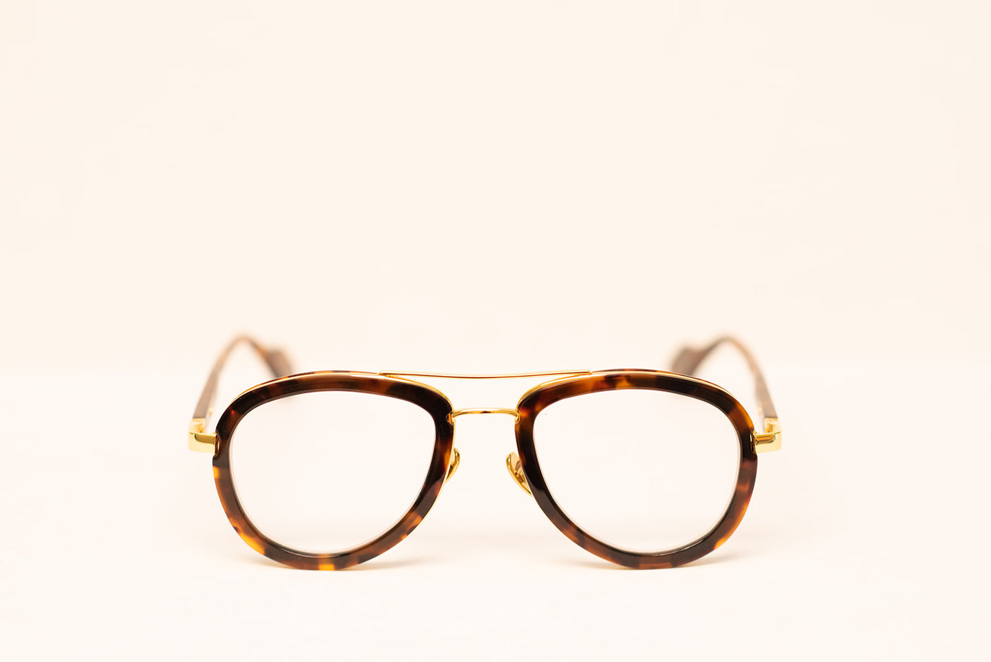 24k Aviator Metal Acetate Tort Optical Eyewear