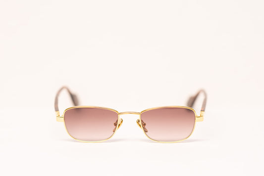 24k Gold Unisex Tortoise Rectangle Sunglasses