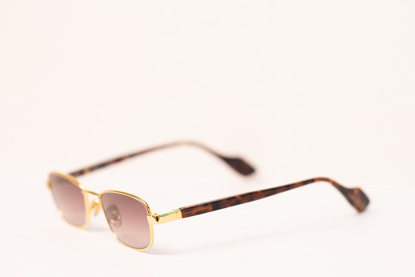 24k Gold Unisex Tortoise Rectangle Sunglasses