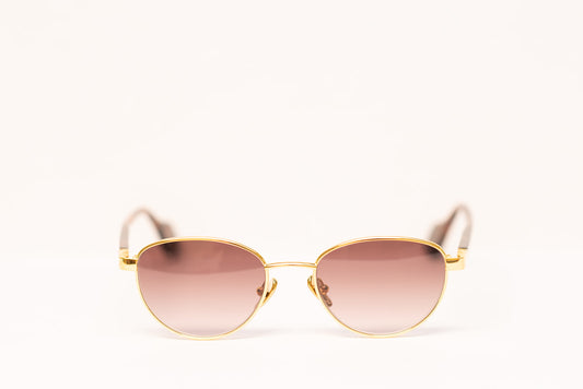 24k Gold Unisex Tortoise Aviator Sunglasses