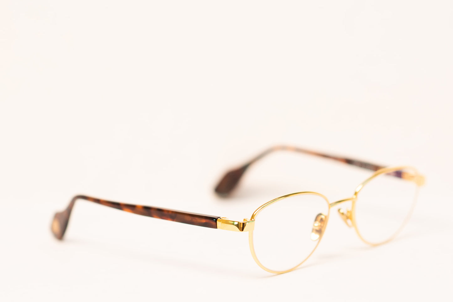 24k Gold Unisex Tortoise Panto Optic Eyewear