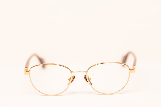 24k Pink Gold Unisex Burgundy Optic Eyewear